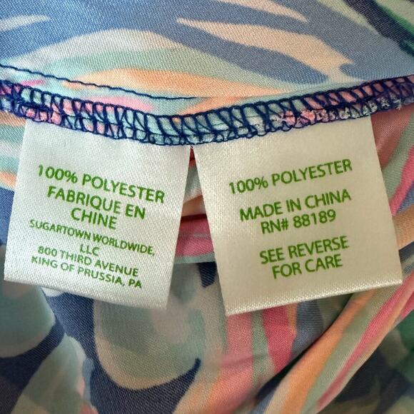 Lilly Pulitzer Tropical Romper Women Small Swim Cover Cruise Poolside Preppy - Picture 6 of 8